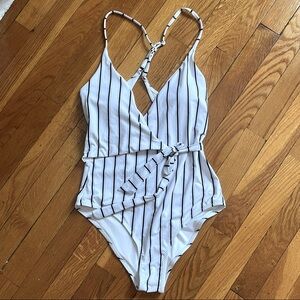 Like New! Cupshe Striped One Piece Swimsuit